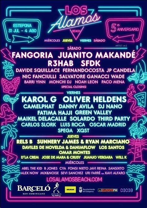 Los Alamos Beach Festival Cierra Su Cartel De Wikiedm