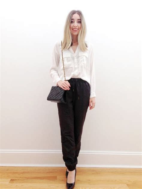 Make Sweatpants Office Appropriate With A Pair Of Pointed Toe Heels And