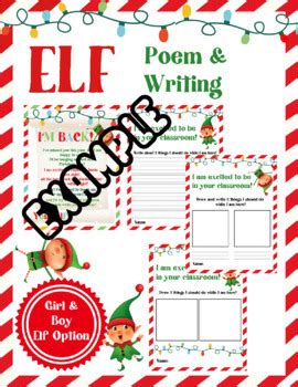 Elf On The Shelf Poem Writing Activity By Amber Lorenzo Tpt