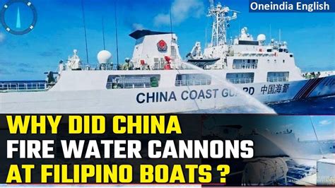 South China Sea Philippines Accuses China Of Firing Water Cannons At