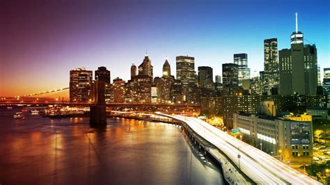 Manhattan Bridge Wallpaper 4K, New York City, Cityscape