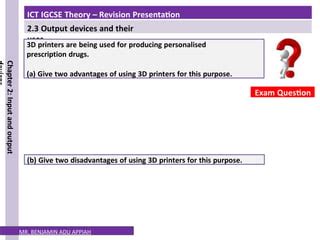 Ict Igcse Theory Revision Presentation Output Devices And Their