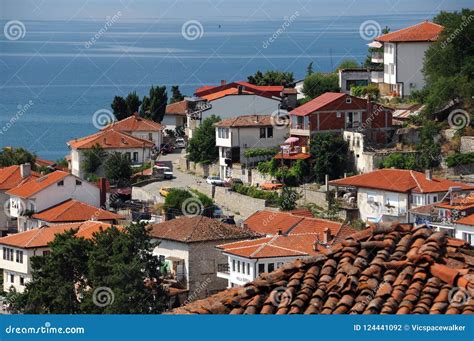 View of Ohrid Old Town editorial photography. Image of historic - 124441092