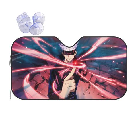 Gojo Satoru Jujutsu Kaisen Car Sunshade Automotive Front Window Visor