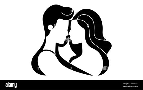 Couple In Love Vector Logo On White Background Stock Vector Image And Art Alamy