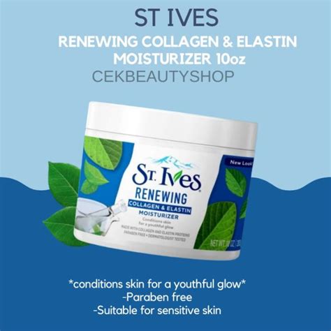 St Ives Renewing Collagen And Elastin Moisturizer 10oz Expiry 2024 Lazada Ph