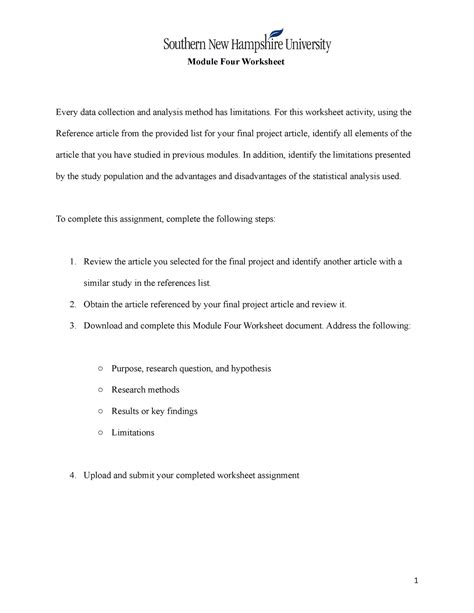 Ihp Milestone One Worksheet Module Four Worksheet Every Data