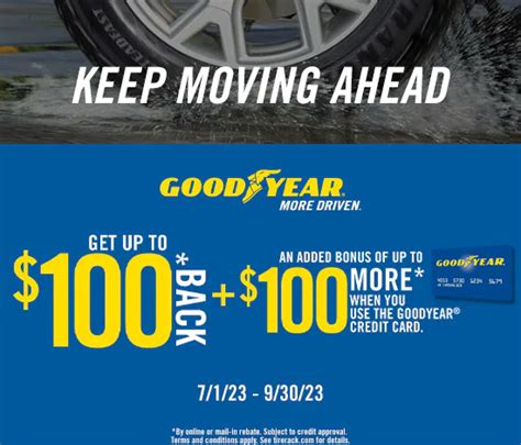 Goodyear Up To Rebate Tires Etc