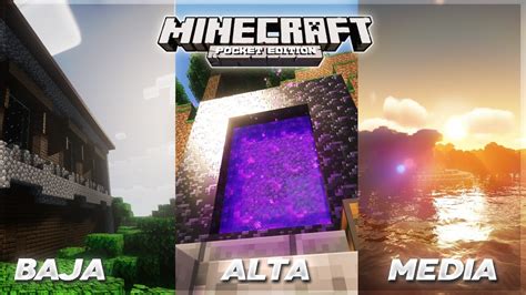 LOS 4 MEJORES SHADERS REALISTAS RTX GAMA BAJA MEDIA ALTA MINECRAFT