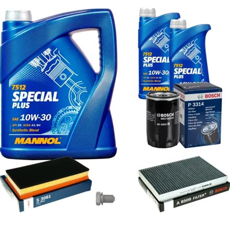 Bosch Inspection Set L Mannol Special Plus W Pour Vw Golf Iv