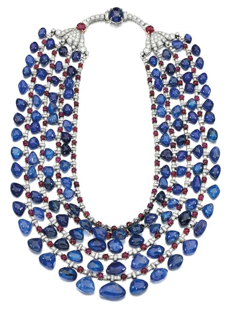 Bulgari Sapphire Ruby And Diamond Necklace Ruby And Diamond Necklace