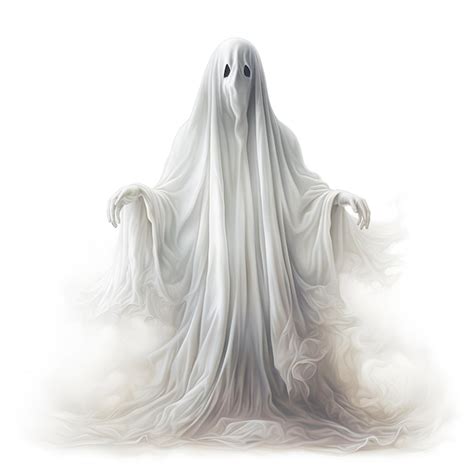 Premium Ai Image Halloween Ghost On White Background