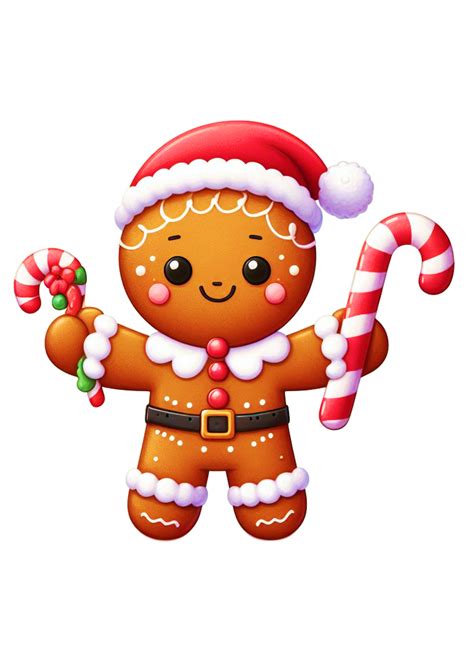 Decora O De Natal Homem Biscoito De Gengibre Png Navidad Animado