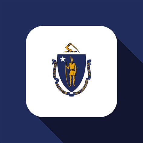 Massachusetts State Flag Vector Illustration 15627003 Vector Art At Vecteezy