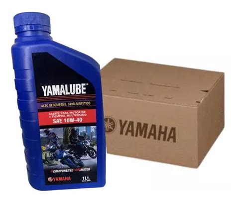 Caja Aceite Yamalube W Semi Sintetico Atv Moto Litros Meses