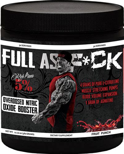 Rich Piana Nutrition FULL AS FUCK Pre Workout Fruit Punch Gm