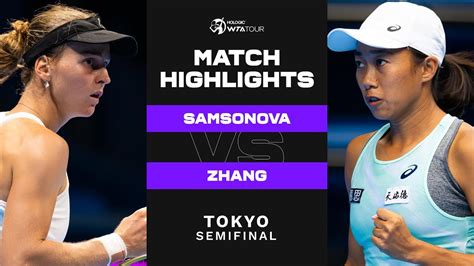 Liudmila Samsonova Vs Shuai Zhang Tokyo Semifinal Wta Match