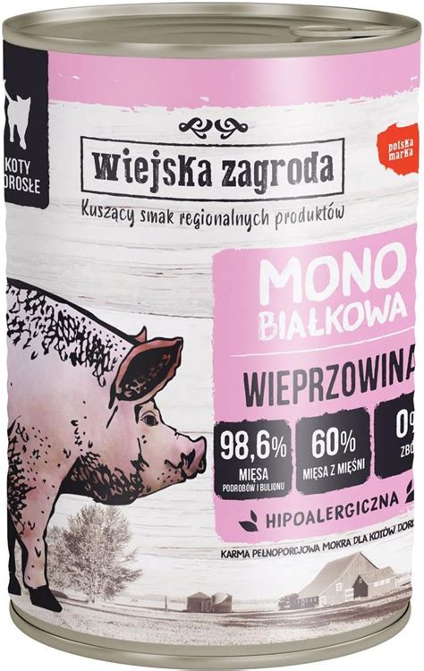 Karma Wiejska Zagroda Monoproteinowa Mokra Karma Dla Doros Ych Kot W