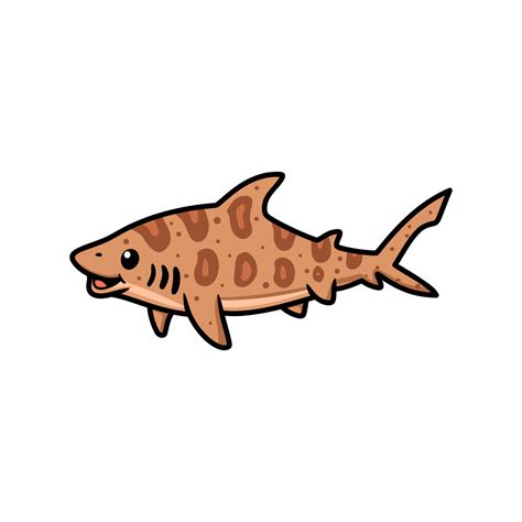 Cute tiger shark cartoon swimming 12710531 Vector Art at Vecteezy