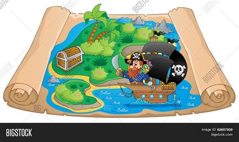 Pirate Map Theme Vector And Photo Free Trial Bigstock