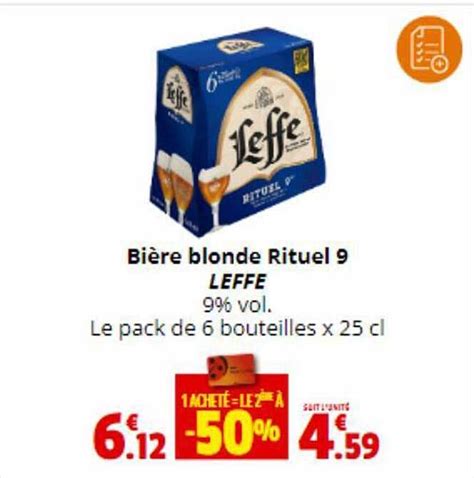 Promo Bi Re Blonde Rituel Leffe Chez Coccinelle Express Icatalogue Fr