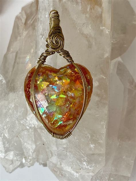 Wire Wrapped Handcrafted Heart Pendant Brass Wire Wrapped Etsy