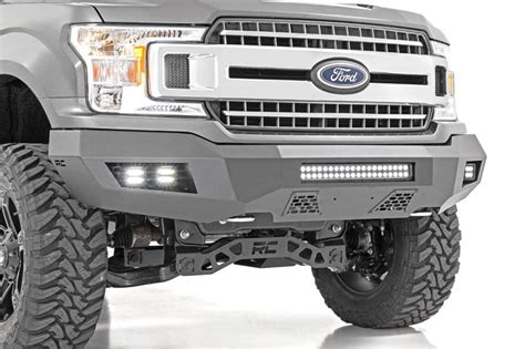 2018 2020 F150 Rough Country Heavy Duty Front Bumper With Off Road Led Lights 10776