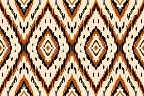 Fabric Ikat Pattern Art Geometric Ethnic Seamless Pattern Traditional