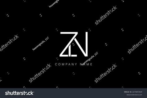 Zn Nz Abstract Letters Logo Monogram Stock Vector Royalty Free