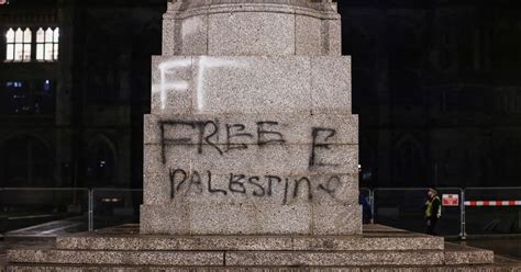 Cenotaph in Rochdale Vandalized with 'Free Palestine' Graffiti | Perigon