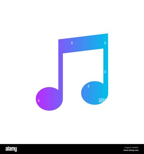 Music Note Icon In Flat Style Sound Media Illustration On White