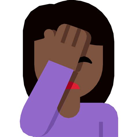 Woman Facepalming Dark Skin Tone Vector Svg Icon Svg Repo