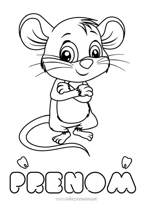 Coloriage N°498 Dent De Lait Petite Souris