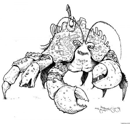 Tamatoa Coconut Crab From Moana Coloring Page Free Printable Coloring