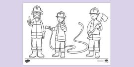 Firefighter Colouring Sheet Pack Teacher Made Twinkl