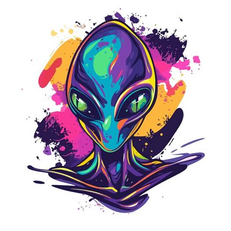 Alien Tshirt Premium Ai Generated Vector