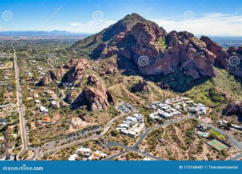 Camelback Mountain, a Popular Hiking Destination Stock Image - Image of ...