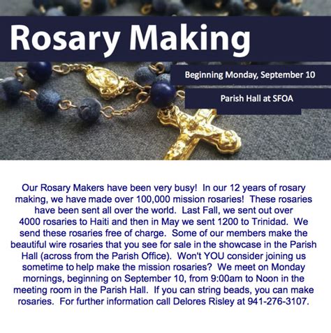 Pom Rosary Makers Saint Francis Of Assisi Church