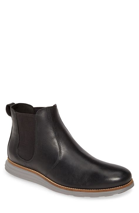 Cole Haan Original Grand Waterproof Leather Chelsea Boots In Black For