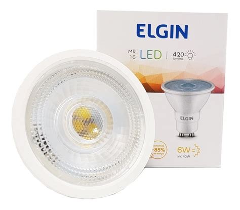 Lampada Led 6w Dicroica Mr16 Gu10 2700k Marca Elgin Parcelamento