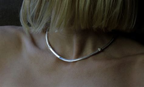 Norway Silver Choker Necklace Break A Stone Jewelry