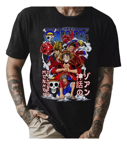 Camiseta Luffy One Piece Camisa Anime Rei Pirata Unissex Frete Gr Tis