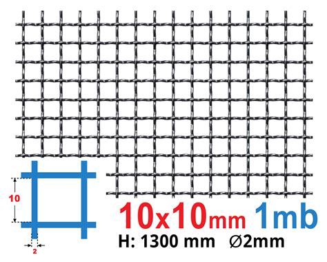 Siatka Karbowana SUROWA 10 X 10 X 2 0 Mm Wys 1300 1mb