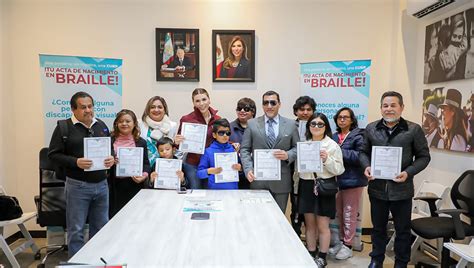 Gobierno Del Estado Expedir Gratis Actas De Nacimiento En Braille