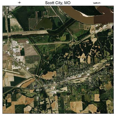 Aerial Photography Map of Scott City, MO Missouri