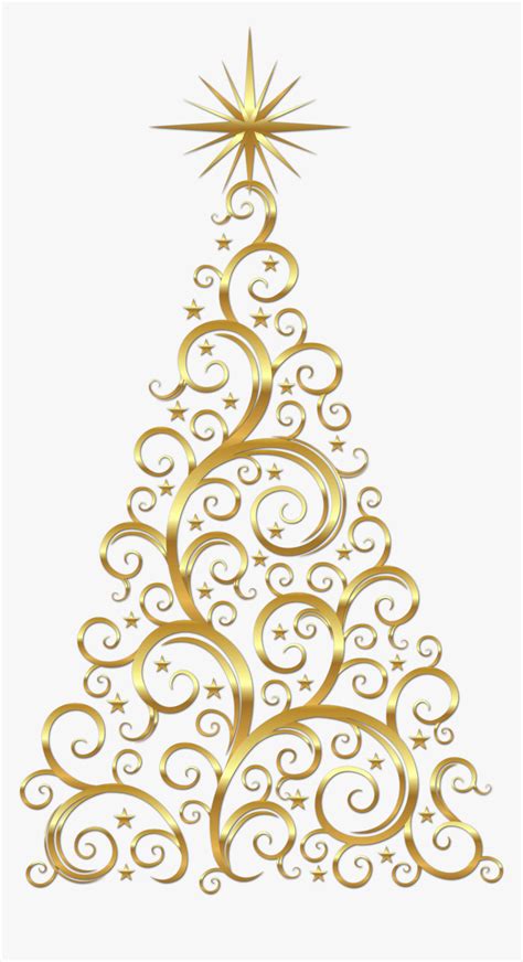 Gold Christmas Tree Png - Gold Christmas Tree Clipart, Transparent Png ...