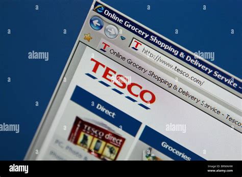 Tesco Online Grocery Shopping Website Stock Photo Alamy