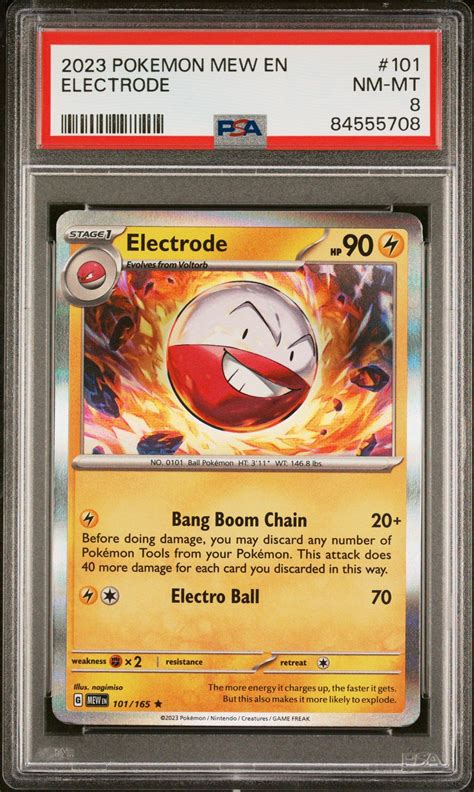 POKEMON MEW EN 151 2023 Pokemon Mew En 151 101 Electrode PSA 8