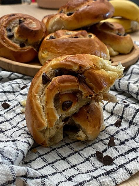 Brioche roulée au chocolat et à la banane Yann Pâtisse