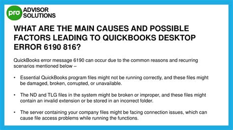 Ppt Easy Way To Resolve Quickbooks Error Powerpoint Presentation